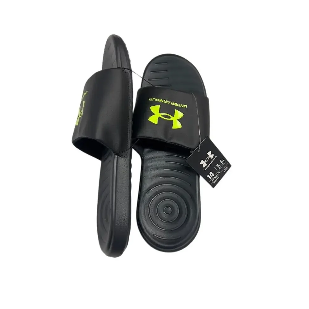 NWT! Under Armour Men's Ansa Fixed Strap Black/Lime 14,‎ US